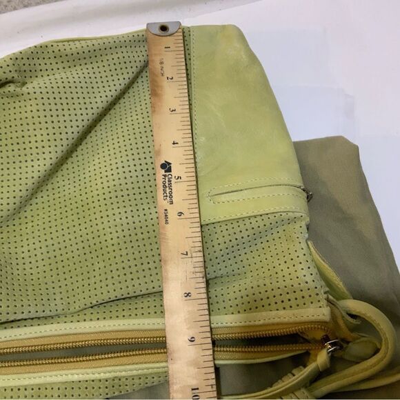 almas lime green suede bag hobo perforated - Picture 11 of 13
